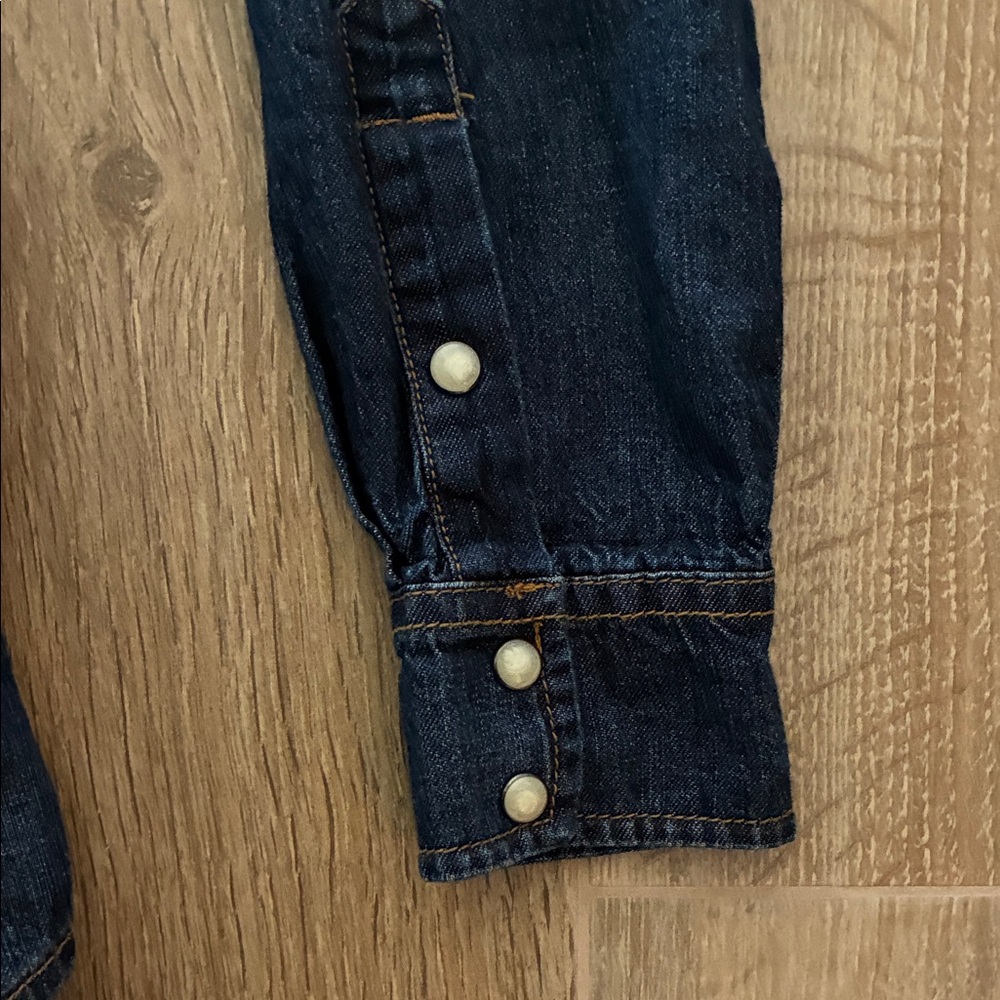 Lucky Brand Denim Pearl Snap Western Shirt XS Like new - Picture 4 of 4